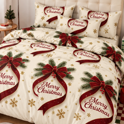 Lenjerie de Pat Premium Crăciun, 6 Piese – Colecția Christmas Magic, Cod: XMS2