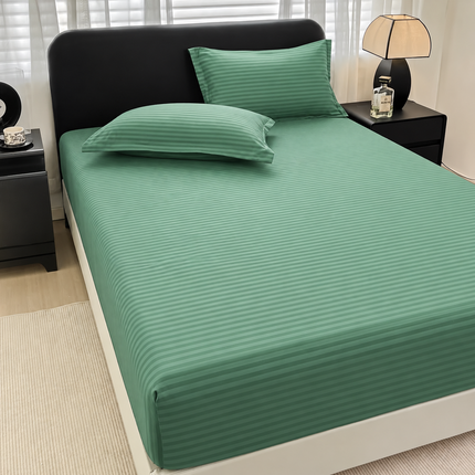 Husă de pat cu elastic tip Damasc + 2 Fețe de Pernă, 140x200 cm, Cod: DRM500