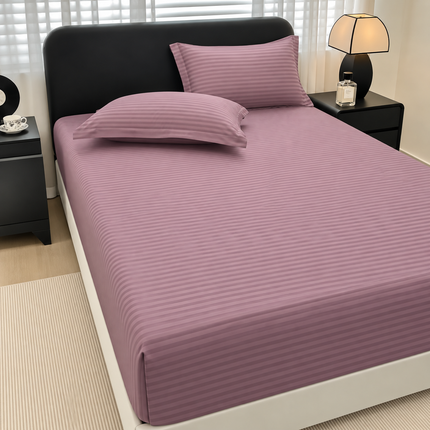 Husă de pat cu elastic tip Damasc + 2 Fețe de Pernă, 140x200 cm, Cod: DRM509