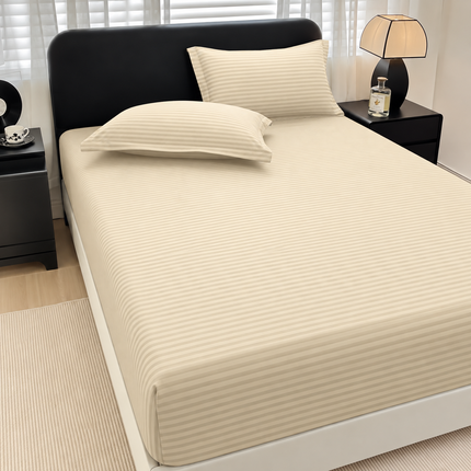 Husă de pat cu elastic tip Damasc + 2 Fețe de Pernă, 180x200 cm, Cod: DRM800