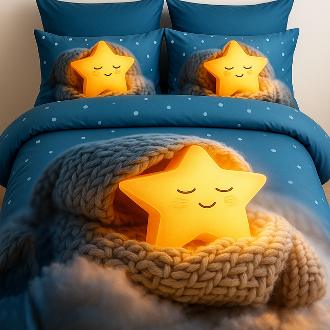 Lenjerie Premium cu efect panoramic 5D, cearșaf cu elastic, Cod: CDC-42