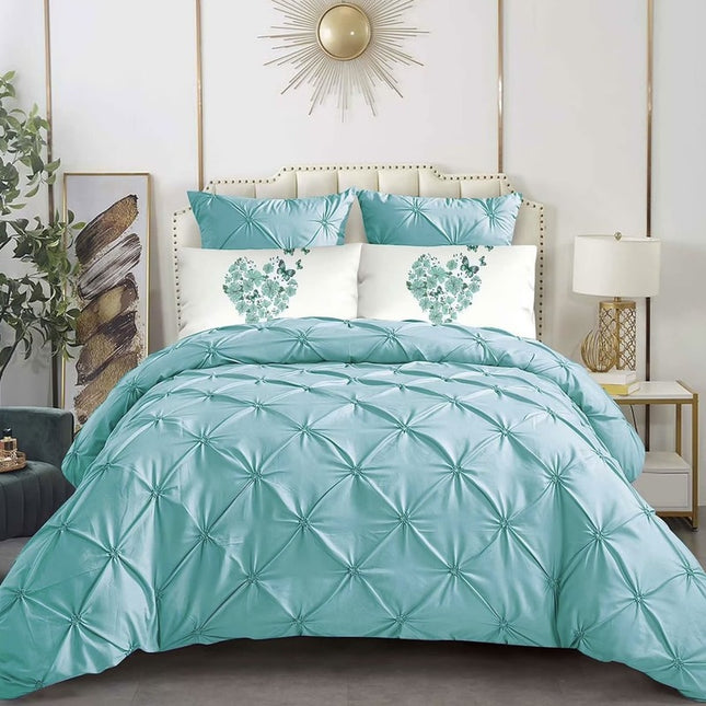 Lenjerie Luxury din Bumbac Soft Toch cu pliuri brodate 6 piese Cod: PBC7