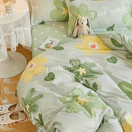 Lenjerie de pat Bumbac satinat SUPERIOR cu două fețe Cod: SK166
