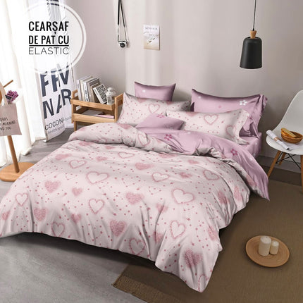 Lenjerie de pat din Finet 6 piese(cearșaf de pat cu elastic) Cod: FNF85