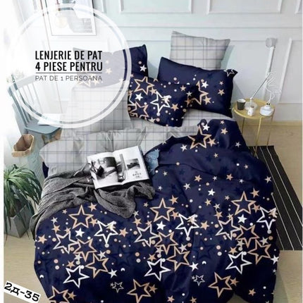 LENJERIE DIN BUMBAC TIP FINET PENTRU PAT DE 1 PERSOANA COD: JJ63