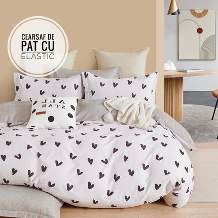 Lenjerie de pat din Finet 6 piese(cearșaf de pat cu elastic) Cod: FNF48