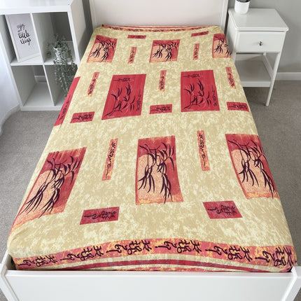 Cearșaf de pat cu elastic, frotir, 100 x 200 cm Yellow