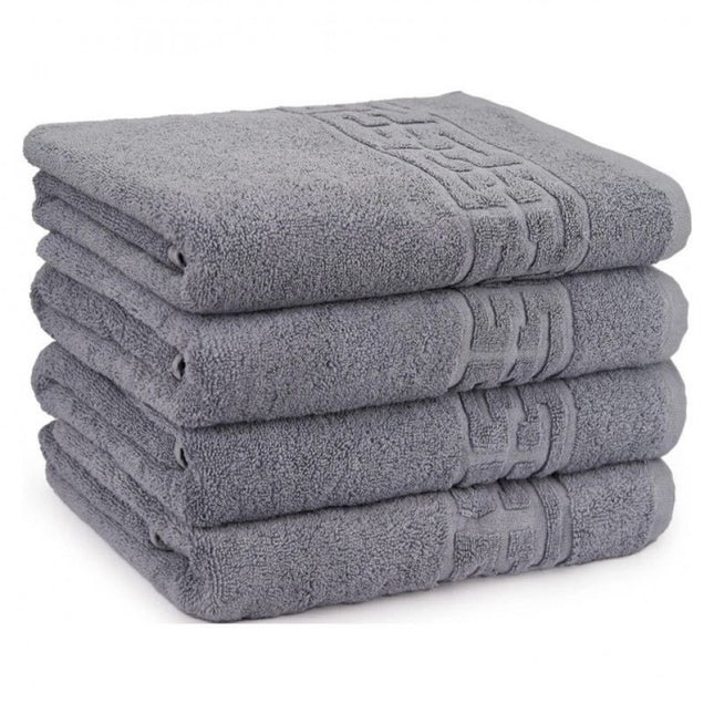 Set de 4 prosoape din bumbac 100% cu putere mare de absortie Gri– 50 x 90 cm Elegance