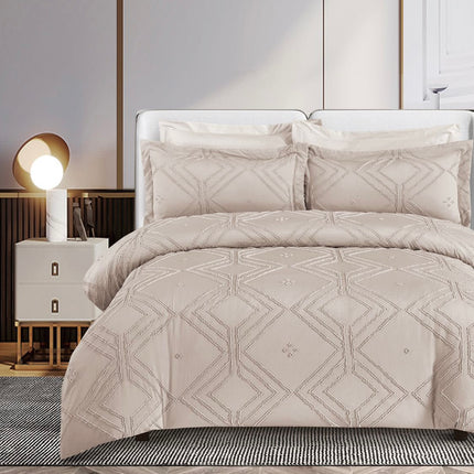 Lenjerie de pat eleganta 4 anotimpuri din broderie cu smocuri Cod: 4F27