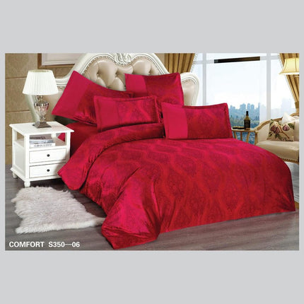 Lenjerie de pat din CATIFEA cu 6 piese și imprimeu în relief Cod: LC4