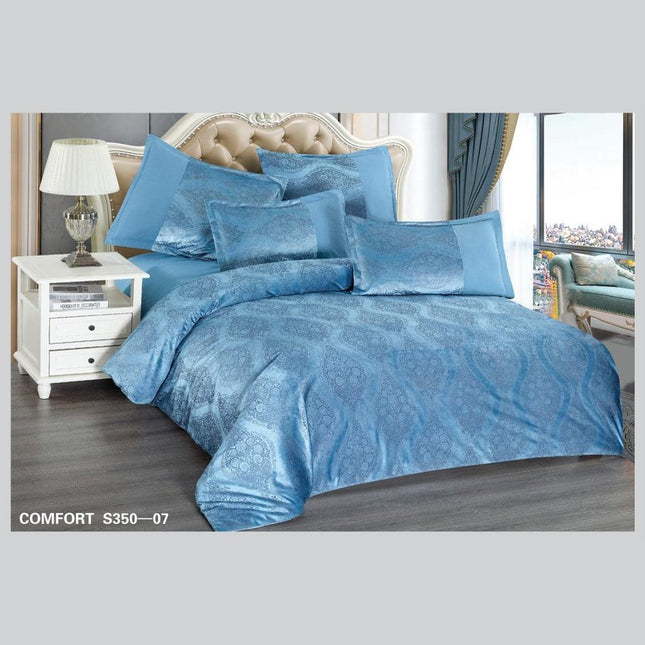 Lenjerie de pat din CATIFEA cu 6 piese și imprimeu în relief Cod: LC3