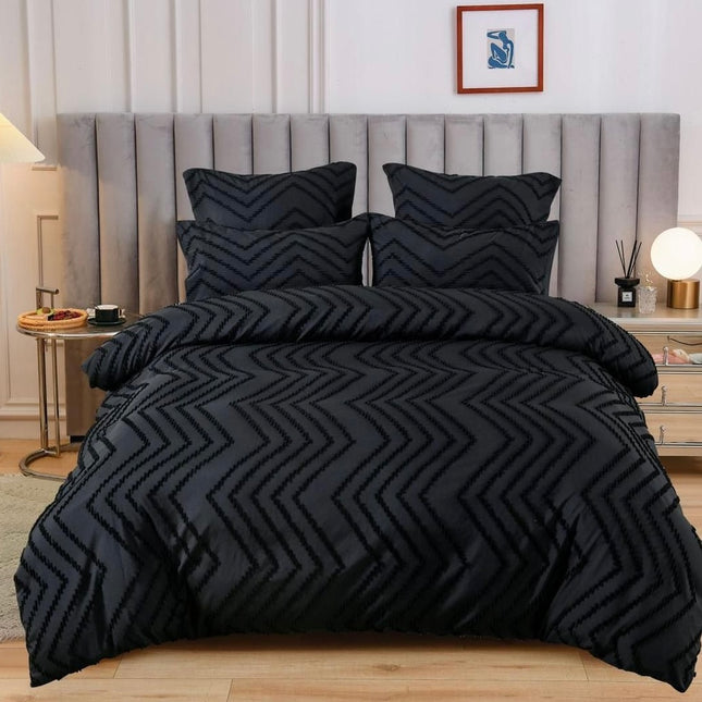 Lenjerie de pat eleganta 4 anotimpuri din broderie cu smocuri Cod: 4F1