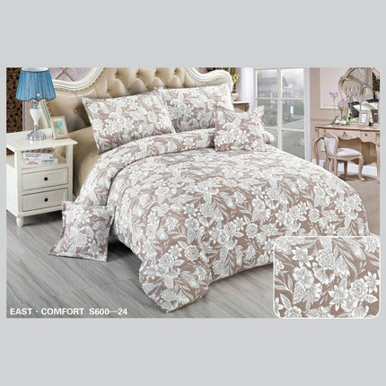 Set lenjerie și cuvertură 6 piese din bumbac satinat superior Cod: CL23