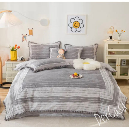 Lenjerie DELUXE din Bumbac Soft Touch cu volănașe Cod: FB6