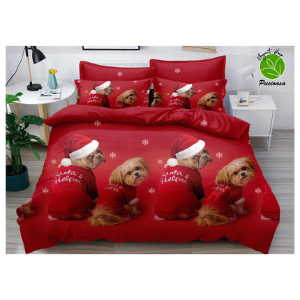 Lenjerie de pat cu motive de Craciun 6 piese Cod: CCH92