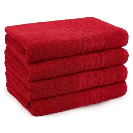 Set de 4 prosoape din bumbac 100% cu putere mare de absortie Rosii– 50 x 90 cm Elegance