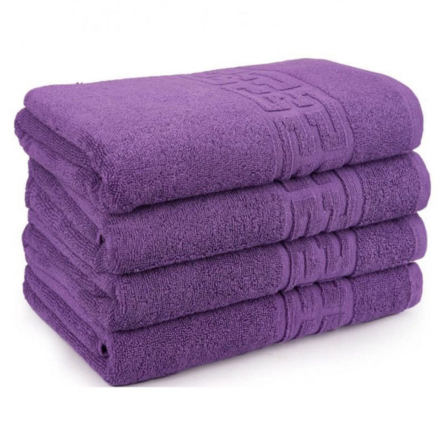 Set de 4 prosoape din bumbac 100% cu putere mare de absortie Mov– 50 x 90 cm Elegance