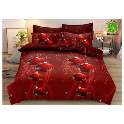 Lenjerie de pat cu motive de Craciun 6 piese Cod: CCH95