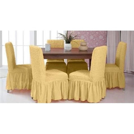 Set 6 huse elastice pentru scaune cu volănașe cod: V15