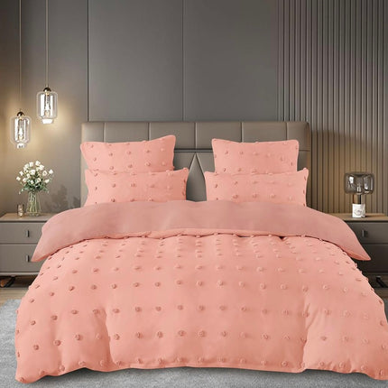 Lenjerie de pat eleganta 4 anotimpuri din broderie cu smocuri Cod: 4F2